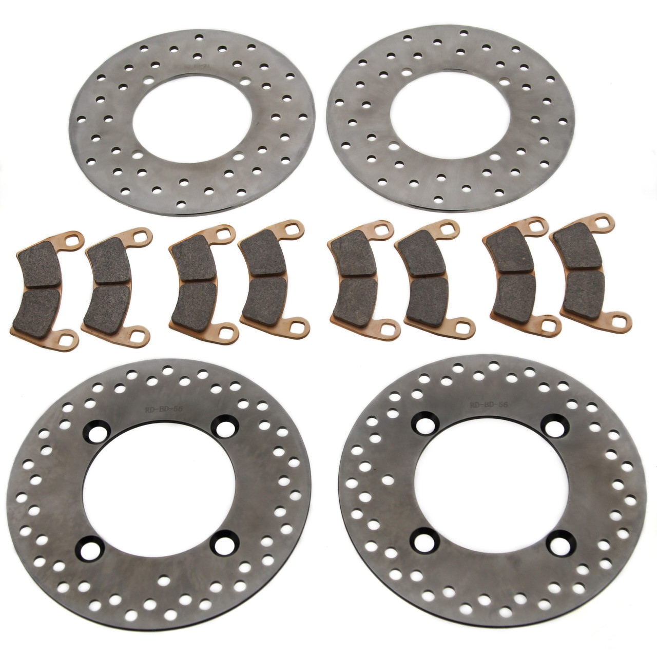 Brake Rotors and Brake Pads for Polaris Ranger XP 1000 2023 Front and Rear