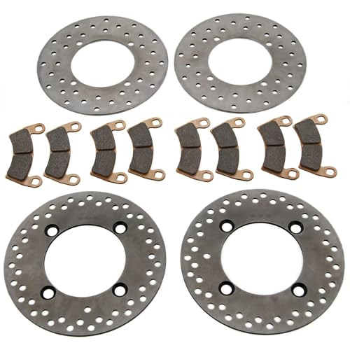Brake Rotors and Brake Pads for Polaris Ranger XP 1000 2023 Front and Rear