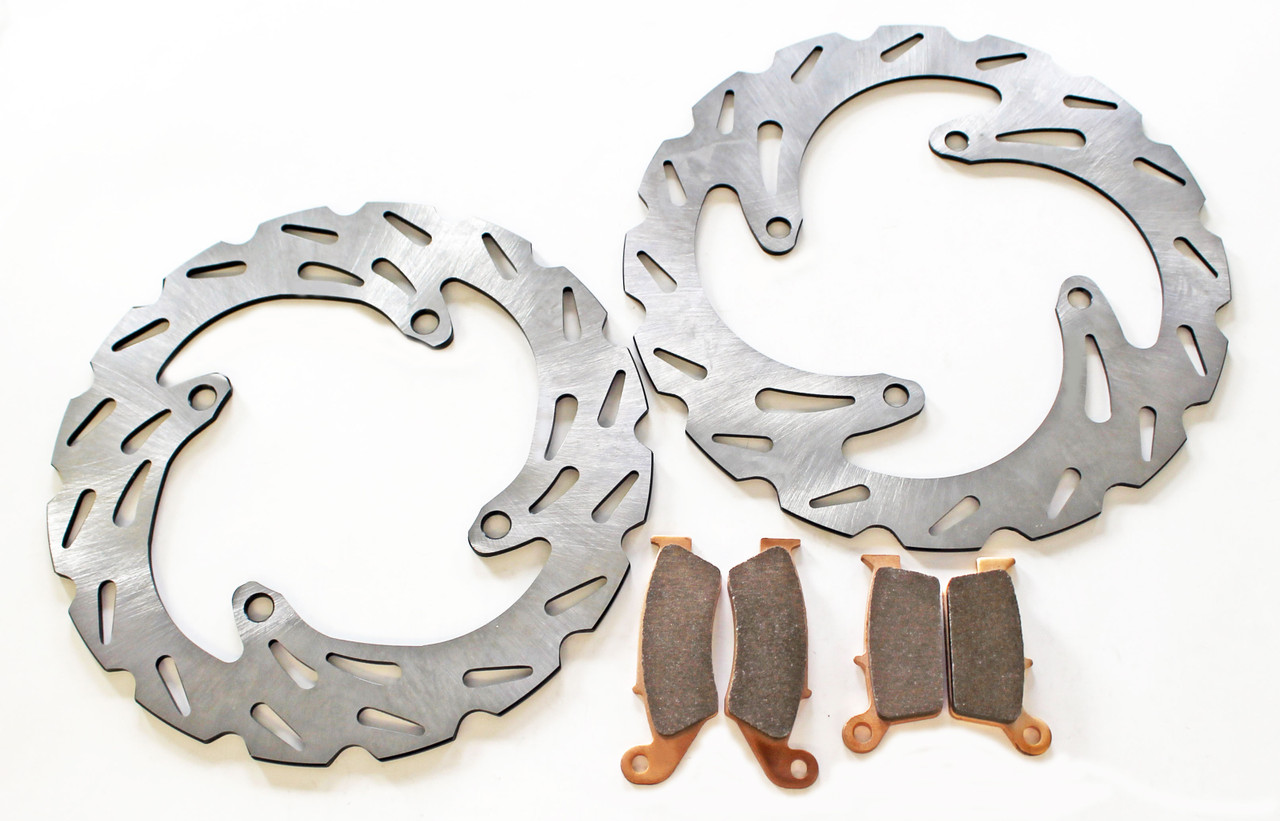 2006 2007 Kawasaki KX250 Front & Rear RipTide Brake Rotors & MudRat Pads