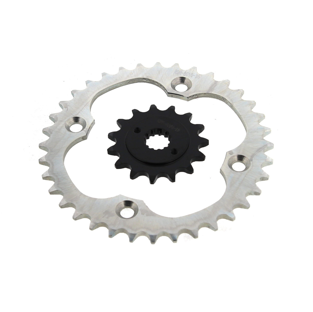 2006 - 2010 fits Suzuki LTR450 15 Tooth Front and 36 Tooth Rear Silver Sprocket