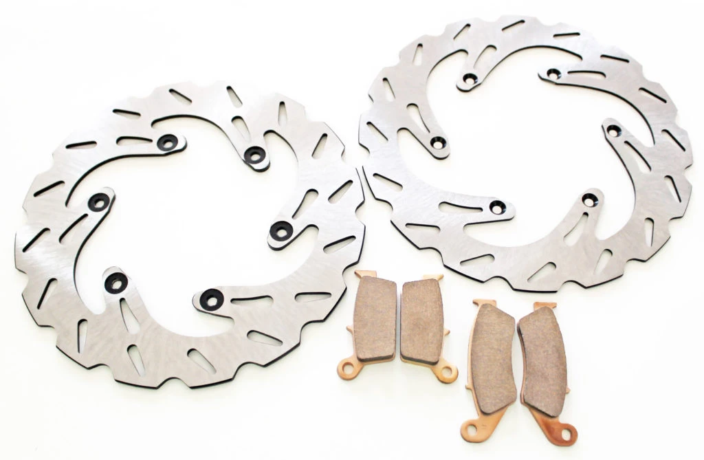 Brake Rotors Discs and Brake Pads fits Yamaha YZ426F 2002 Front and Rear RipTide