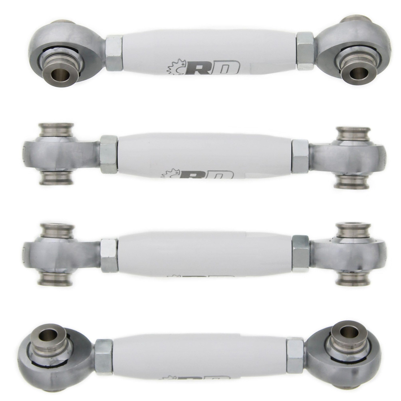 Front & Rear Sway Bar Links for Polaris RZR XP Turbo 64" 17-21 White Race-Driven