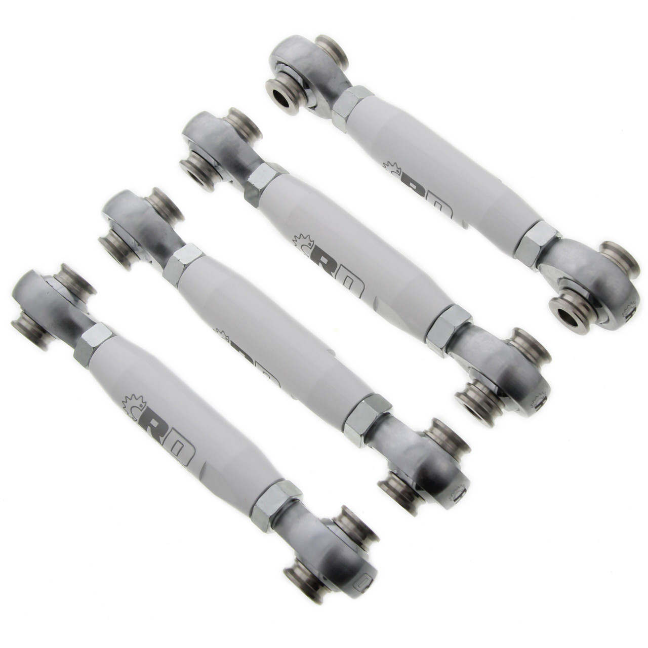 Front & Rear Sway Bar Links for Polaris RZR XP Turbo 64" 17-21 White Race-Driven