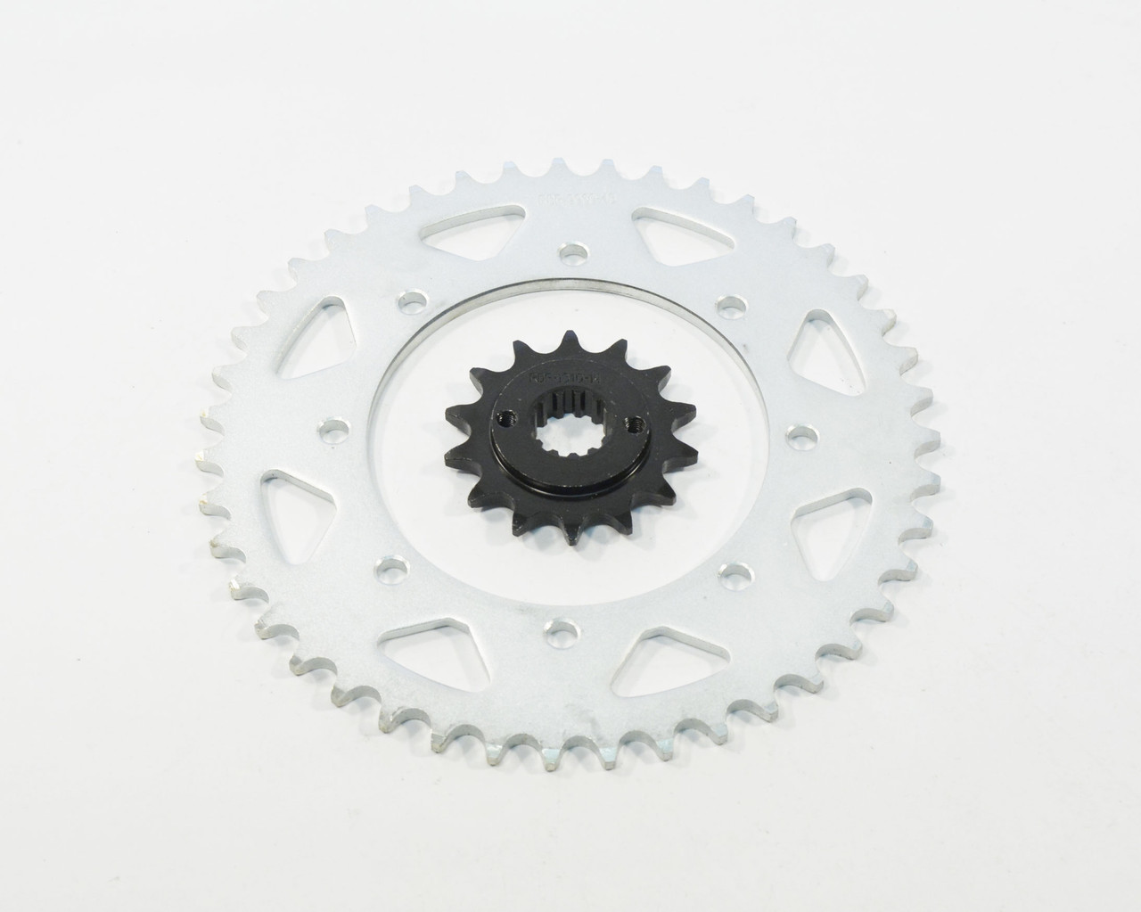 1990-2014 Kawasaki KLR650 KLR 650 14 Tooth Front & 43 Tooth Rear Silver Sprocket