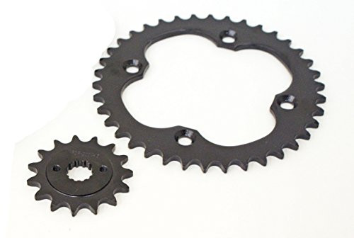 2006-2010 fits Suzuki LTR450 15 Tooth Front and 38 Tooth Rear Silver Sprocket