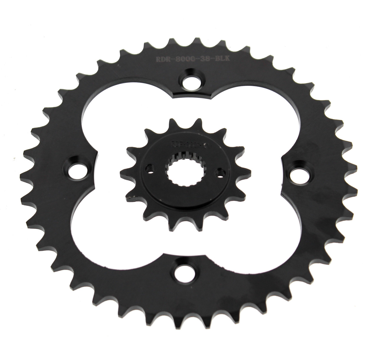 1999-2004 Honda TRX400EX 400EX 14 Tooth Front & 38 Tooth Rear Black Sprocket