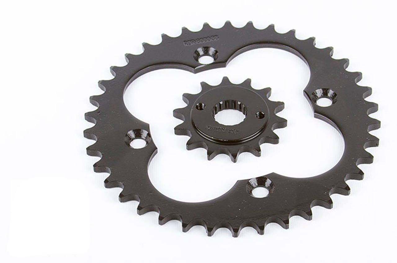 1999-2004 Honda TRX400EX 400EX 14 Tooth Front & 38 Tooth Rear Silver Sprocket