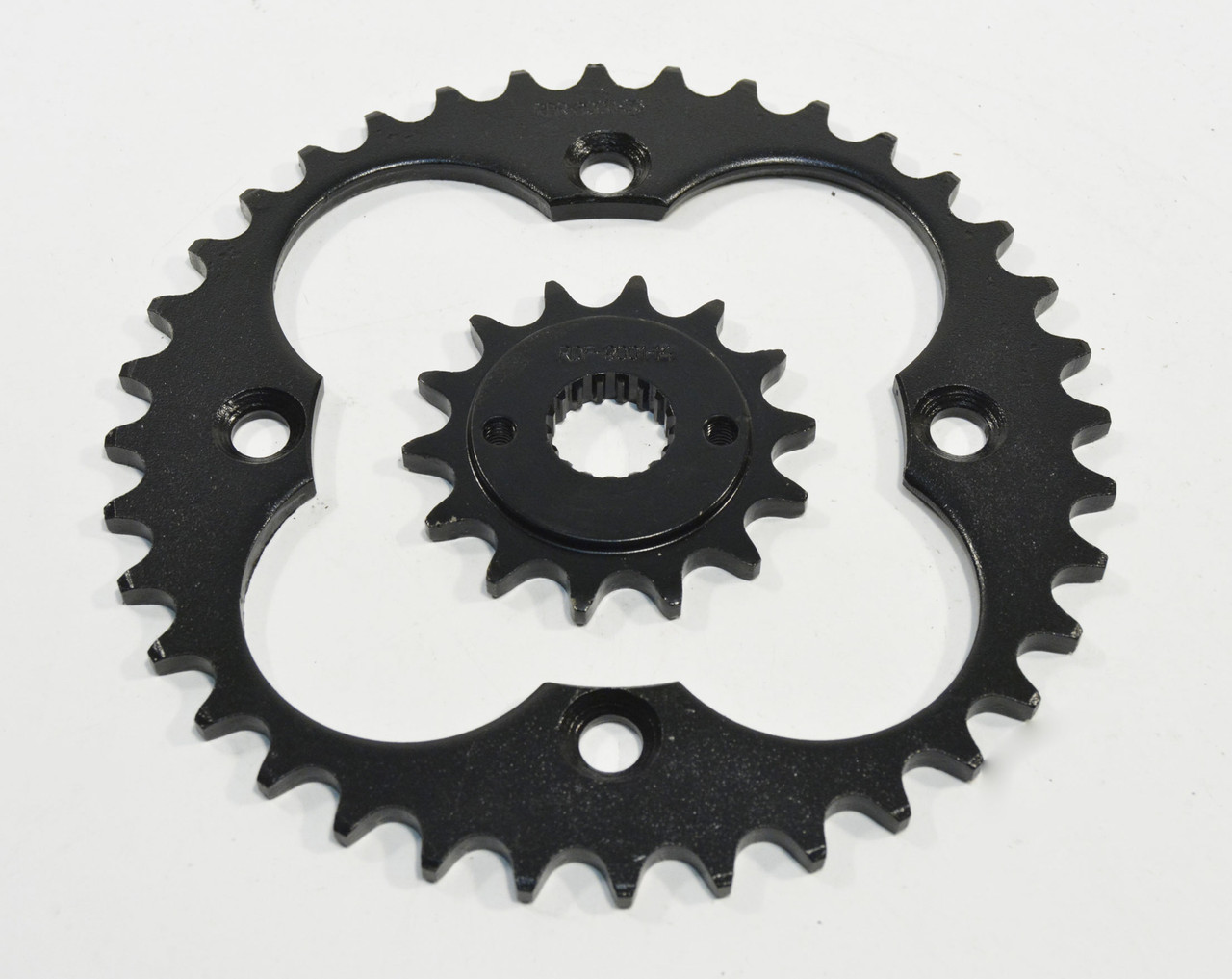 1999-2004 Honda TRX400EX 400EX 14 Tooth Front & 36 Tooth Rear Black Sprocket