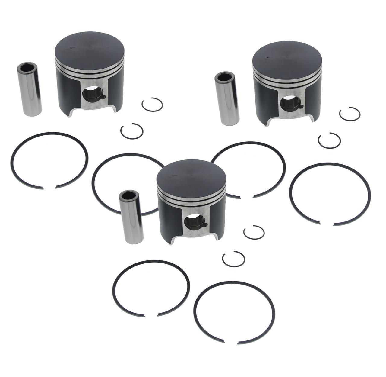 2002-2004 Yamaha SX Viper ER 700 SXV700ER Piston Kit x3 Teflon Coated