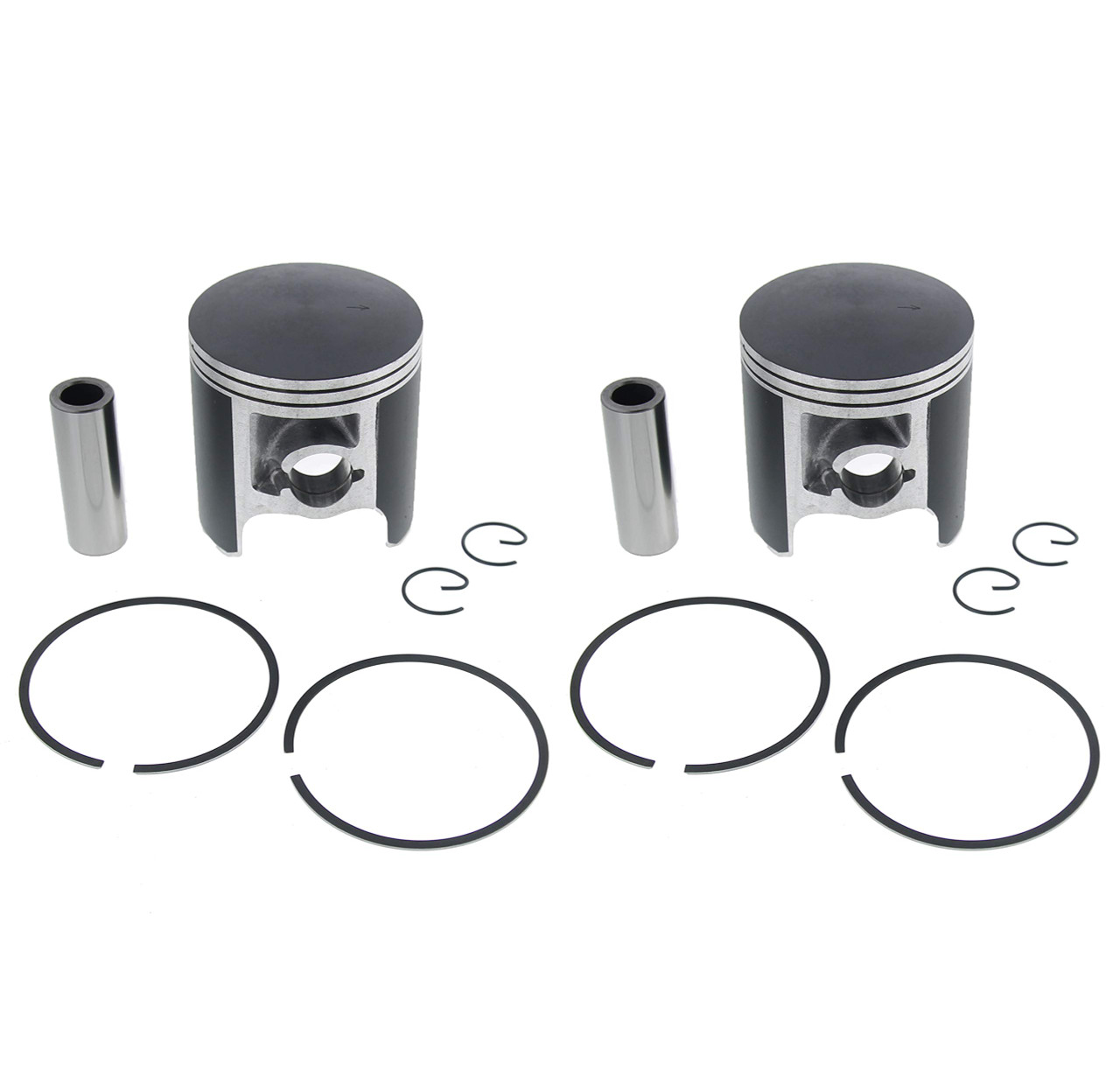 1987-1990 Yamaha Exciter 570 Deluxe EX570E Piston Kit x2 Teflon Coated