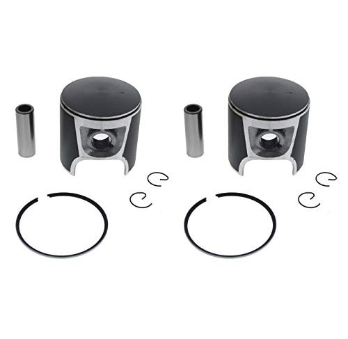 1989 1990 Ski-Doo Formula Mach I 583cc Piston Kit x2 Teflon Coated Race-Driven