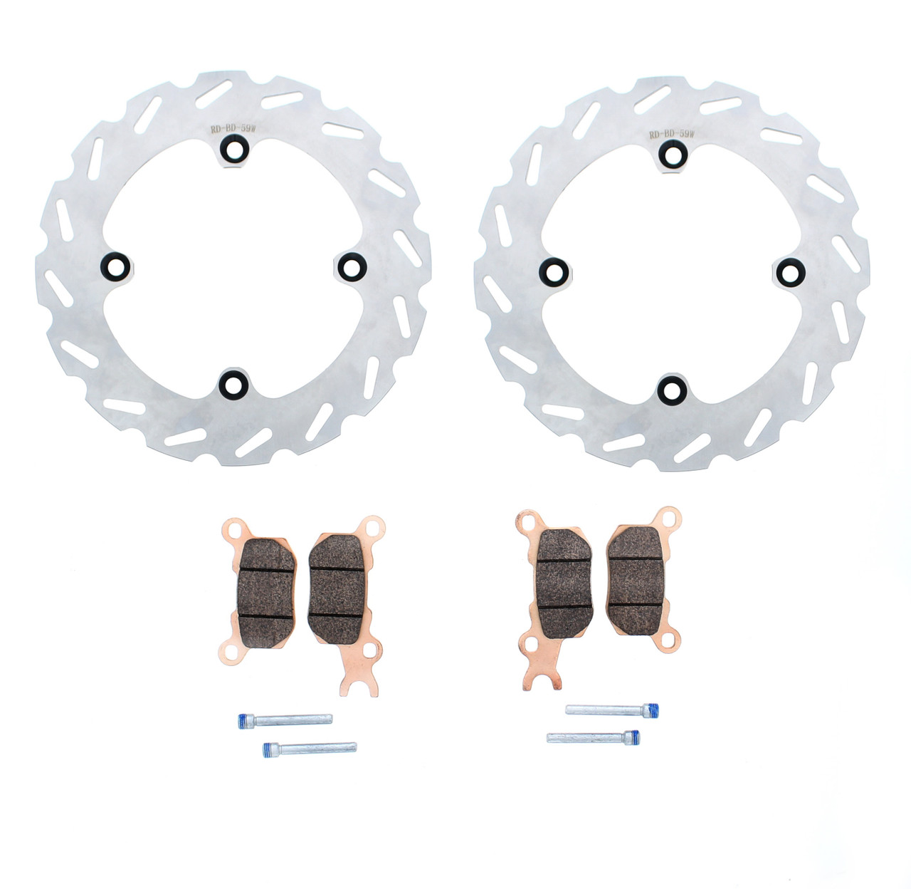 Brake Rotors and Brake Pads fit Can-Am Defender HD8 2016 - 2021 Rear RipTide