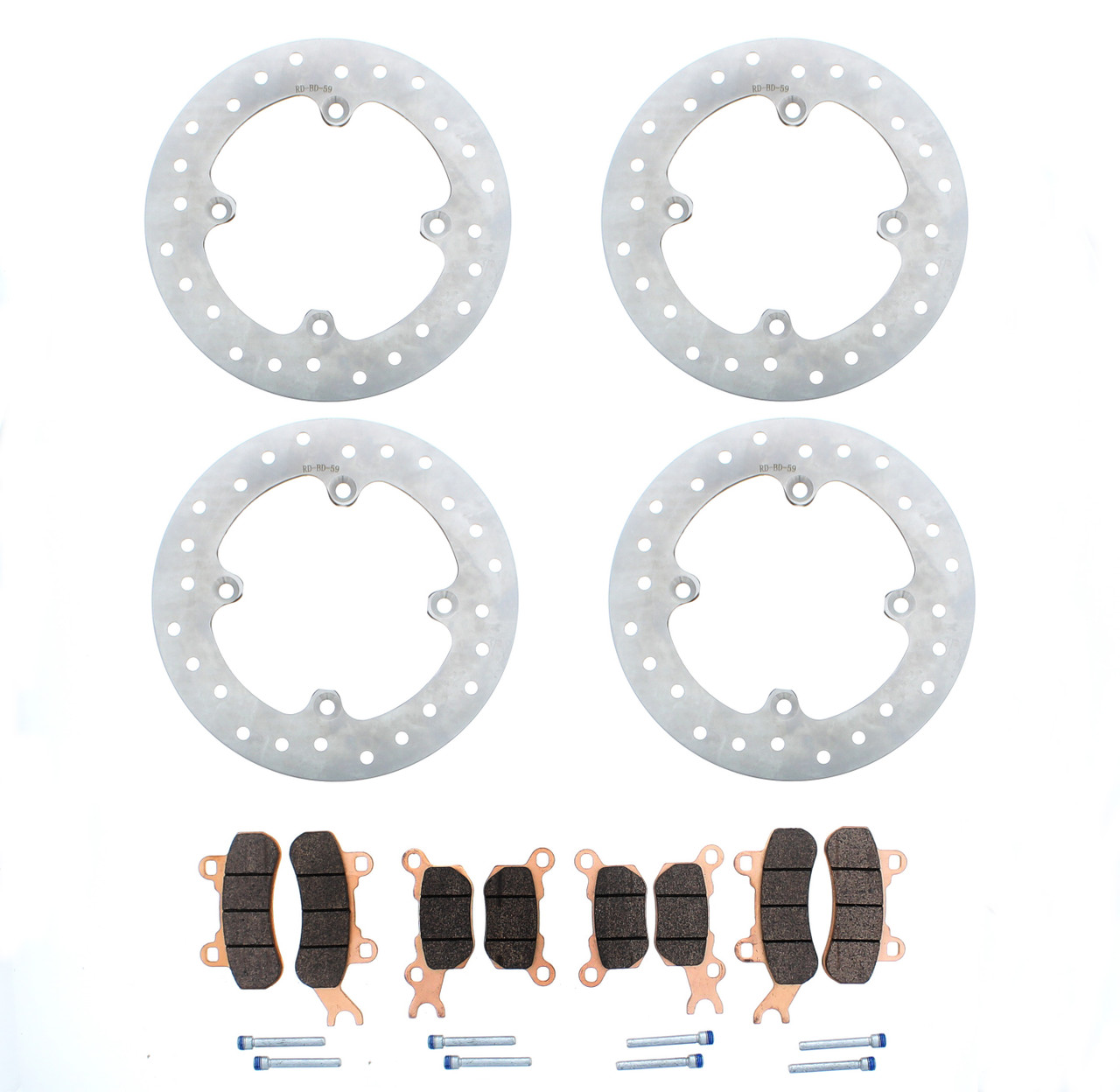 Brake Rotors and Brake Pads fit Can-Am Defender HD8 HD9 2016-2025 Front and Rear