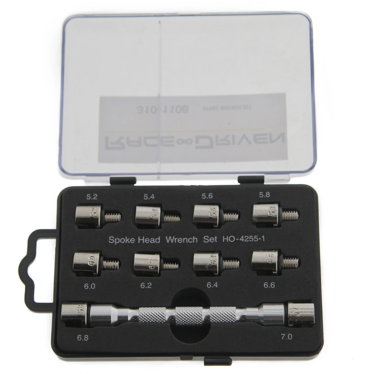 Race-Driven Pro Series Spoke Head Wrench Set with 10 Heads No Slip Handle Wrench