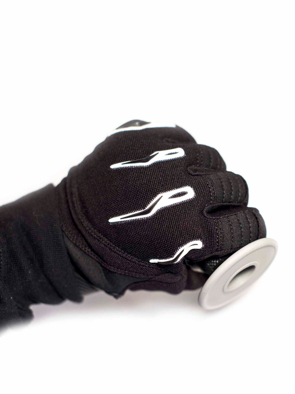 Race-Driven ATV/MX/Off Road Silicone Fingertip Riding Glove - Black Youth Medium
