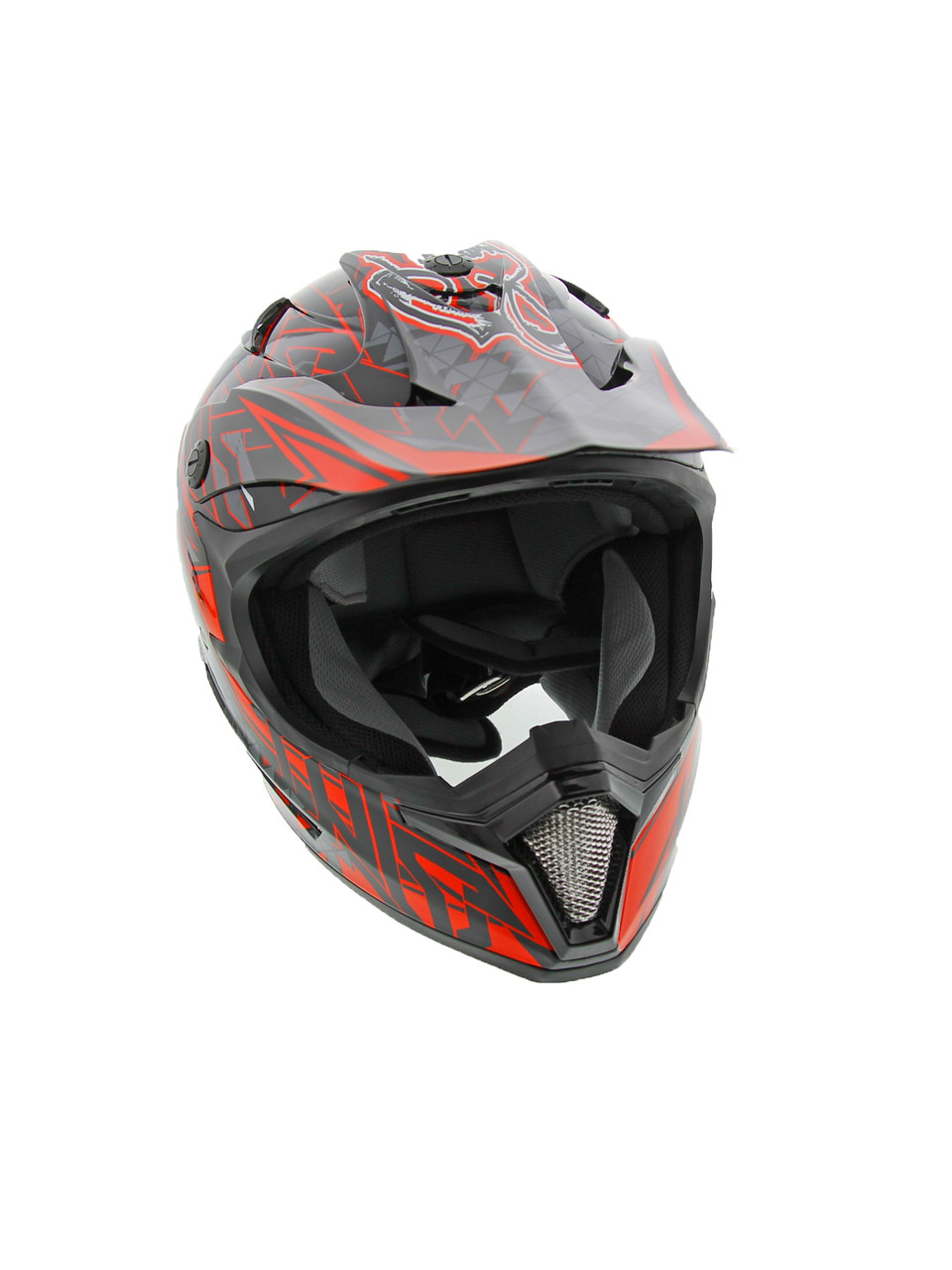 Cyclone ATV MX Motocross Dirt Bike Off-Road Helmet DOT/ECE Approved - Red