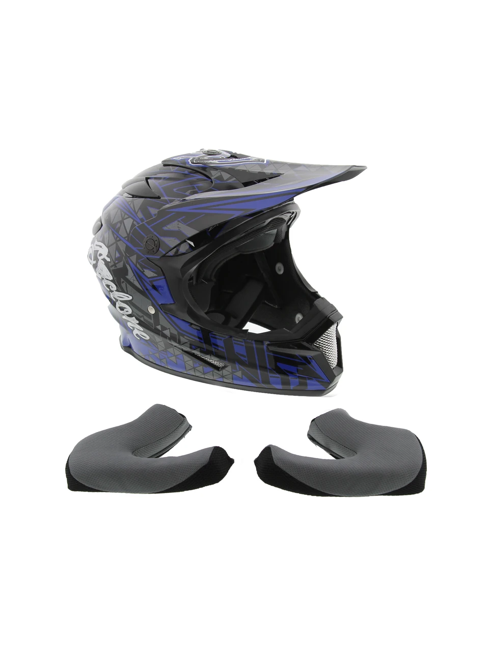 Cyclone ATV MX Motocross Dirt Bike Off-Road Helmet DOT/ECE Approved- Blue