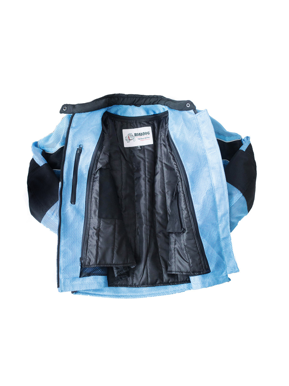 RoadDog Hurricane Mesh Motorcycle Riding Jacket Powder Blue Women's