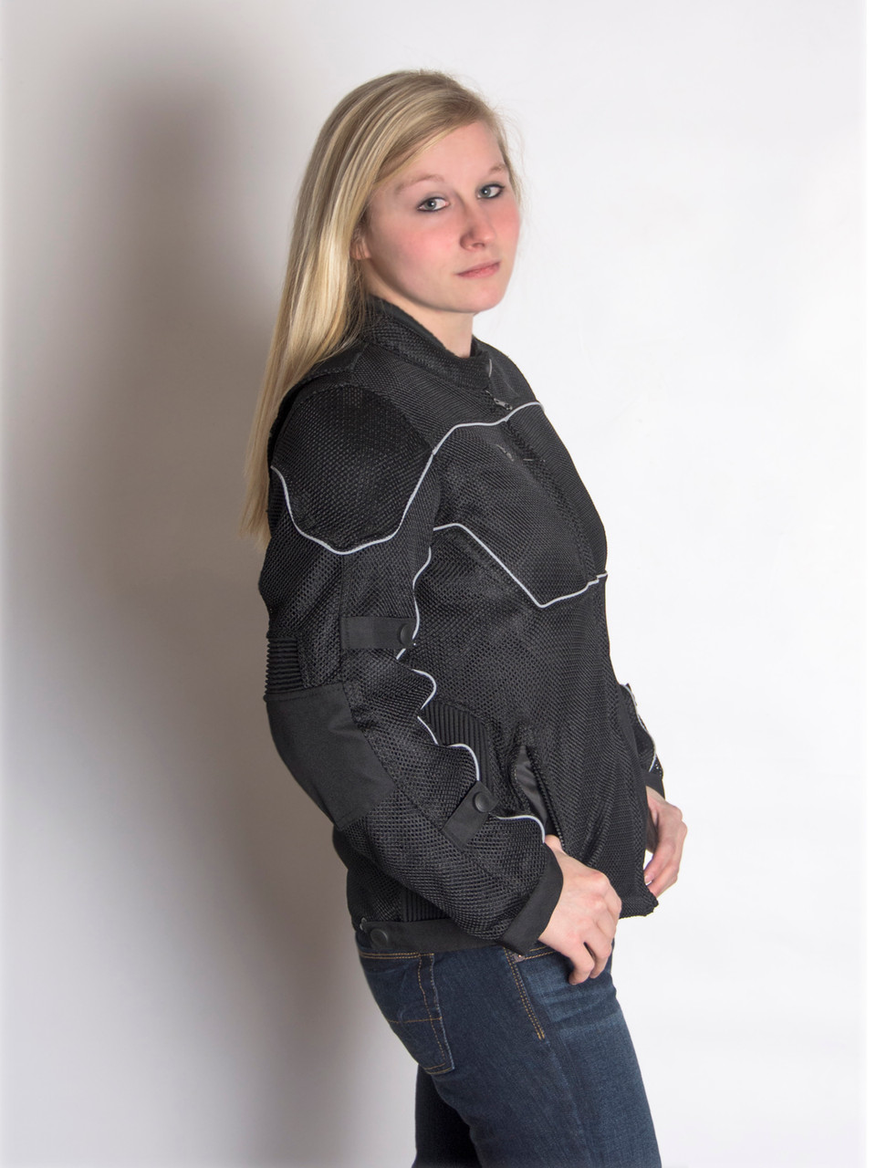 RoadDog Hurricane Mesh Jacket - Motorcycle Riding Jacket - Black - Women's