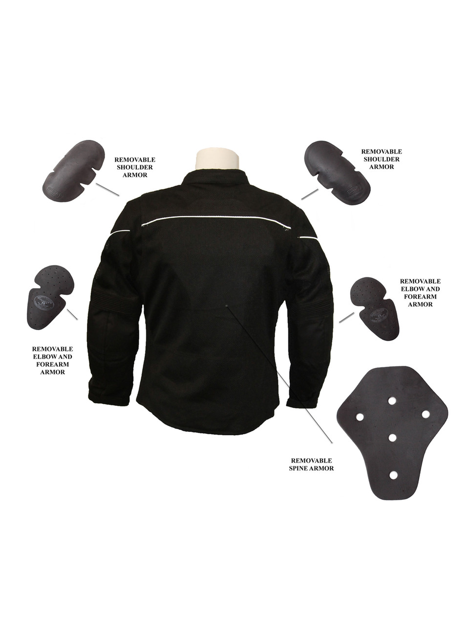 RoadDog Hurricane Mesh Jacket - Motorcycle Riding Jacket - Black - Women's