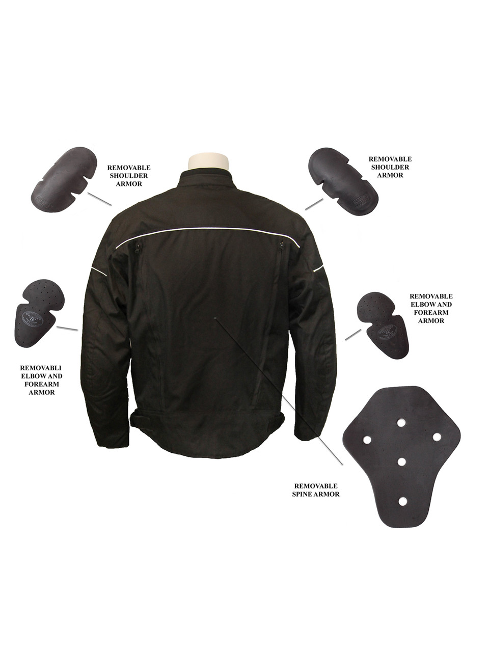 RoadDog FASTTrack Riding Jacket Water Resistant Adjustable Sleeves Air Vents