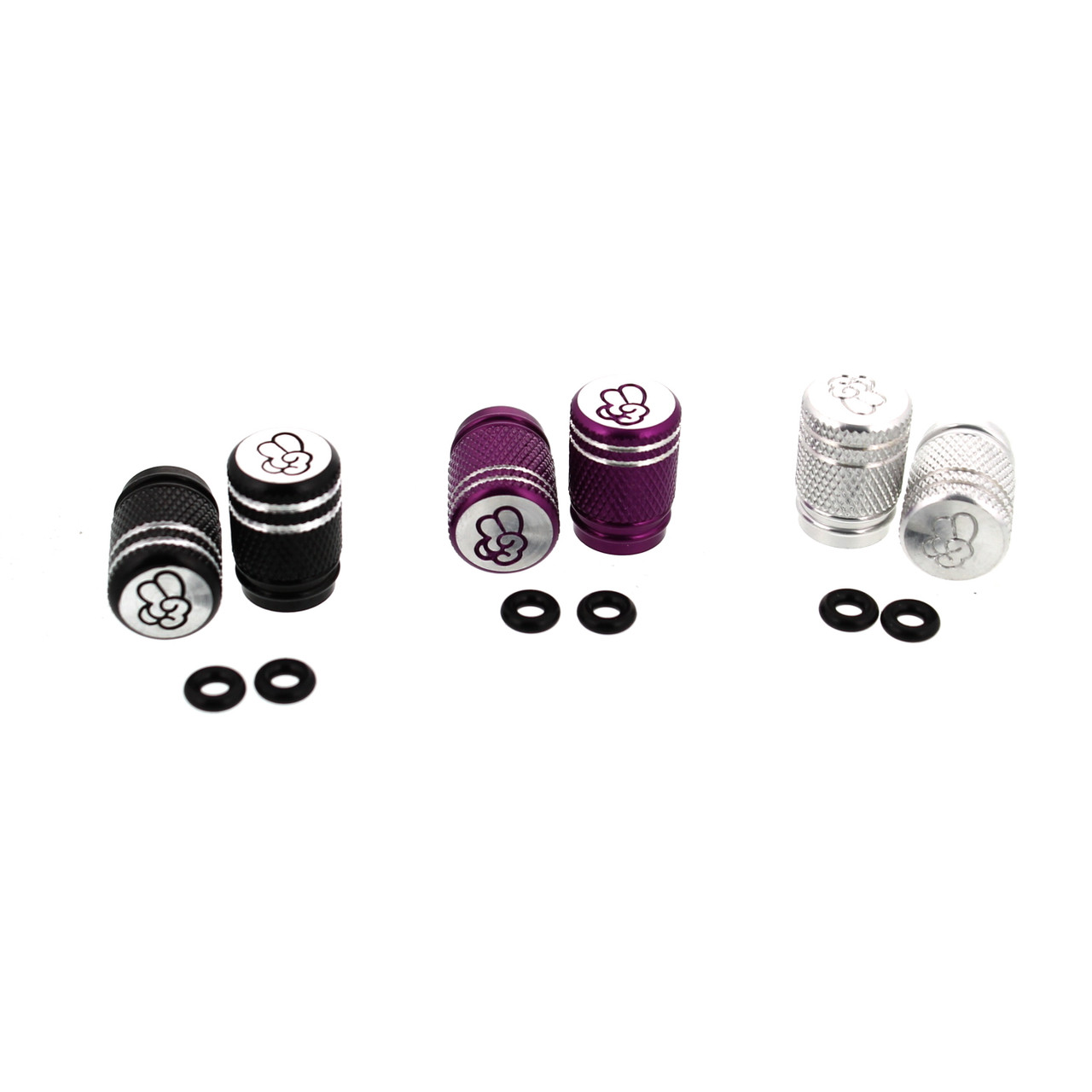 Race-Driven Tire Valve Cap Wheel Air Port Dust Cover Stem Caps Kit