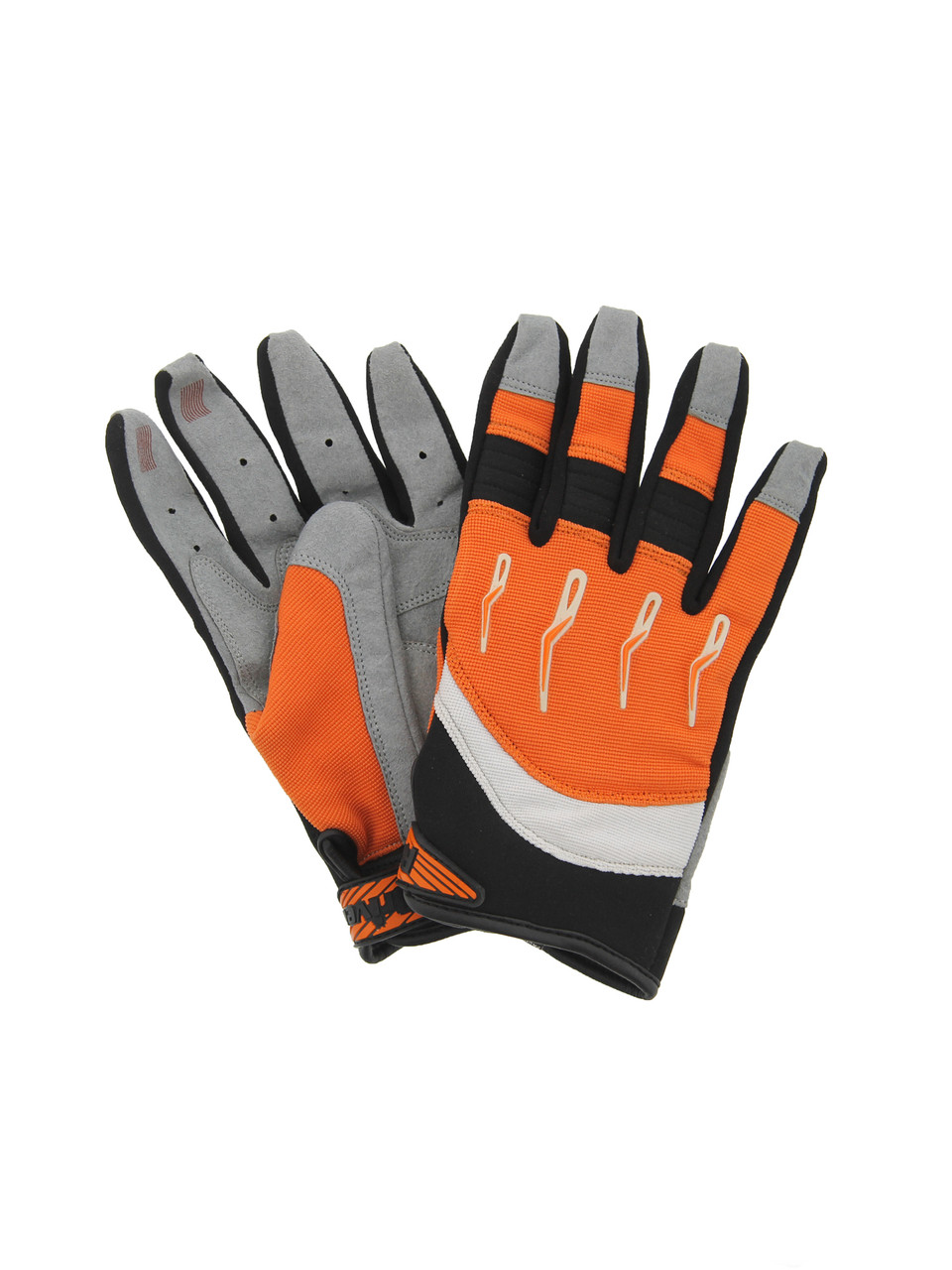 Race-Driven ATV MX Off Road Silicone Fingertip Riding Gloves Orange