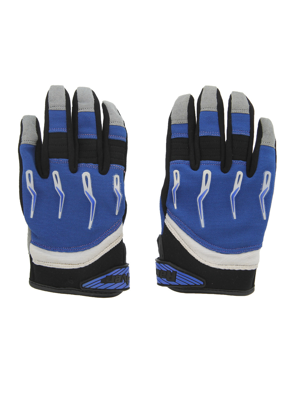 Race-Driven ATV MX Off Road Silicone Fingertip Riding Gloves Blue