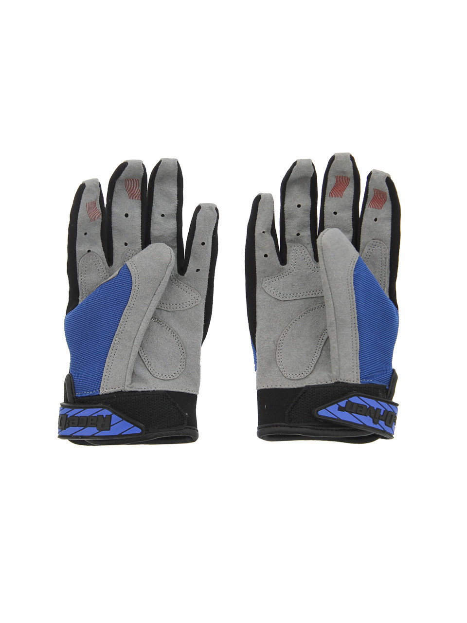 Race-Driven ATV MX Off Road Silicone Fingertip Riding Gloves Blue