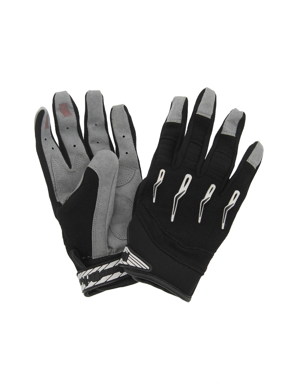 Race-Driven ATV MX Off Road Silicone Fingertip Riding Gloves Black