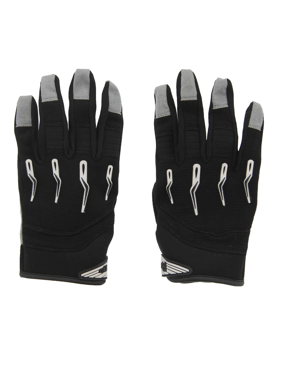 Race-Driven ATV MX Off Road Silicone Fingertip Riding Gloves Black