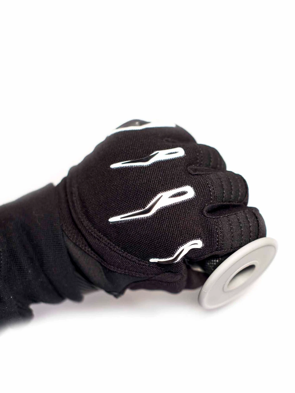 Race-Driven ATV MX Off Road Silicone Fingertip Riding Gloves Black