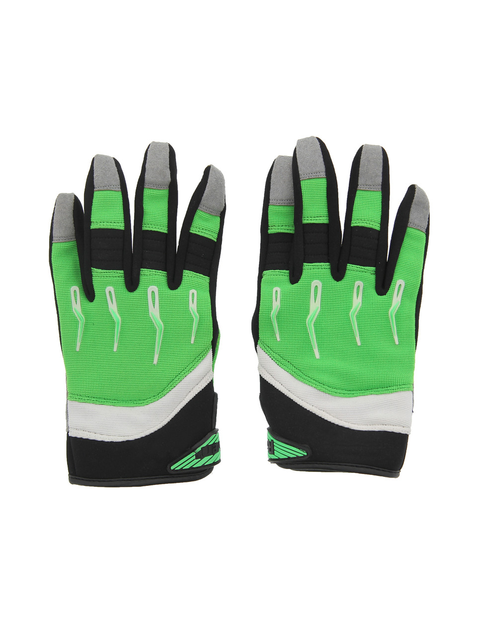 Race-Driven ATV MX Off Road Silicone Fingertip Riding Gloves Green