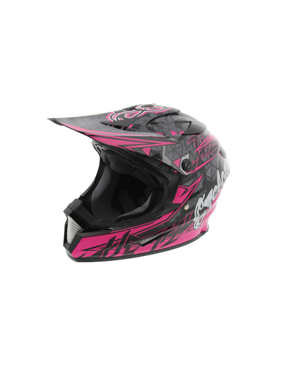 Cyclone ATV MX Motocross Dirt Bike Off-Road Helmet DOT/ECE Approved - Pink
