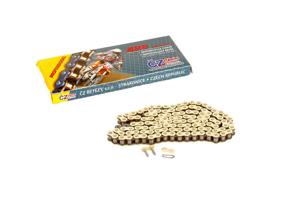 Chain for Yamaha TT-R225 1999 - 2004 428-120 Gold MX Non O-Ring Chain