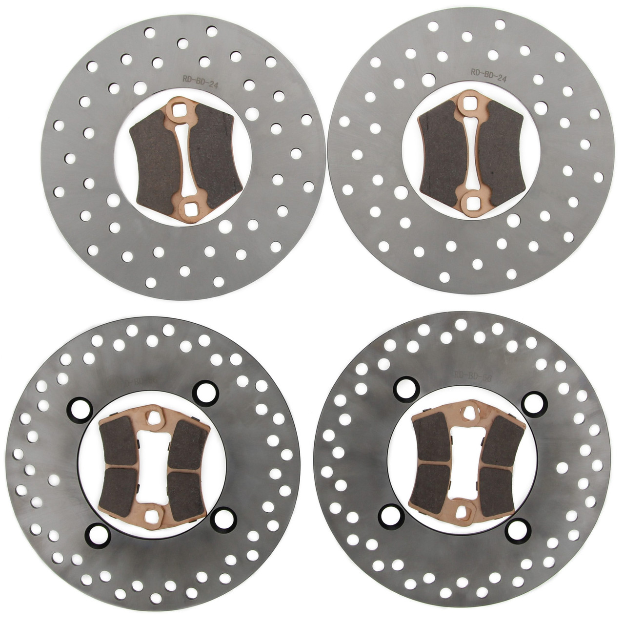 Brake Rotors & Brake Pad for Polaris Ace 900 XC 2019 Front & Rear by Race-Driven