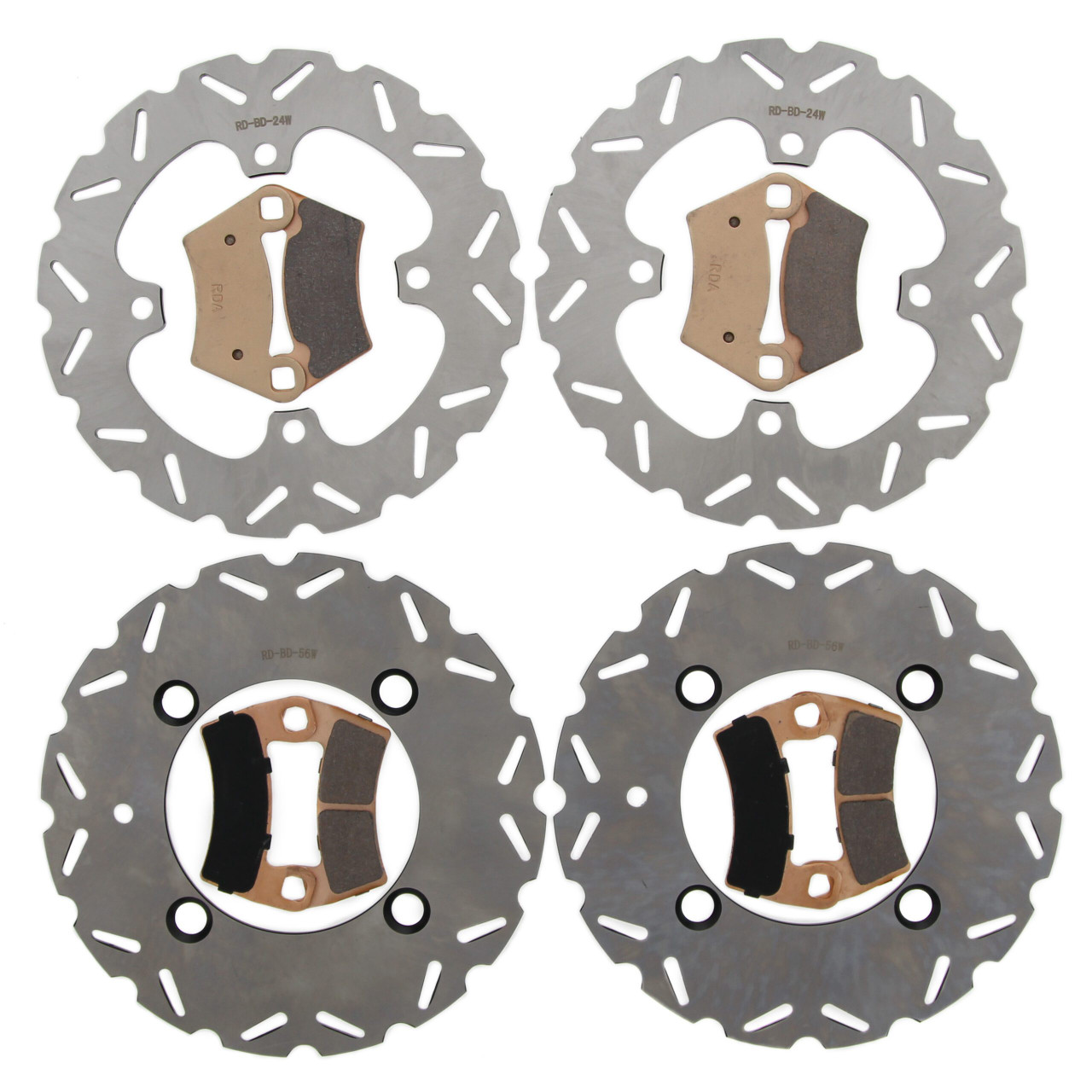 Brake Rotors and Brake Pad for Polaris Ace 900 XC 2019 Front and Rear RipTide