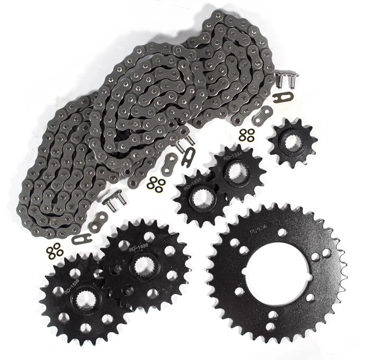 Chain and Sprocket Set for Polaris Xplorer 400L 4x4 1995 1996 O-Ring 64L,70L,84L