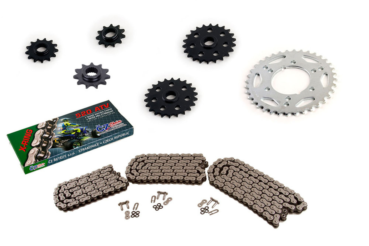 1992 Polaris 350L Trail Boss 350 4X4 CZ ATV X-Ring Chain & Sprocket Complete