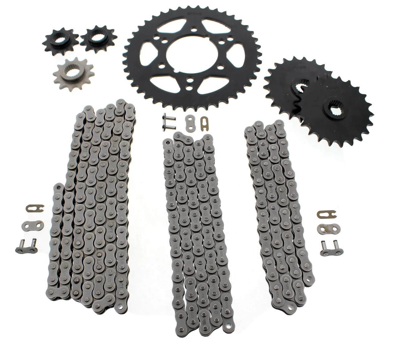 1989 Polaris Trail Boss 250 4X4 O-Ring Chain & Sprocket 520-64L, 520-70L,520-88L