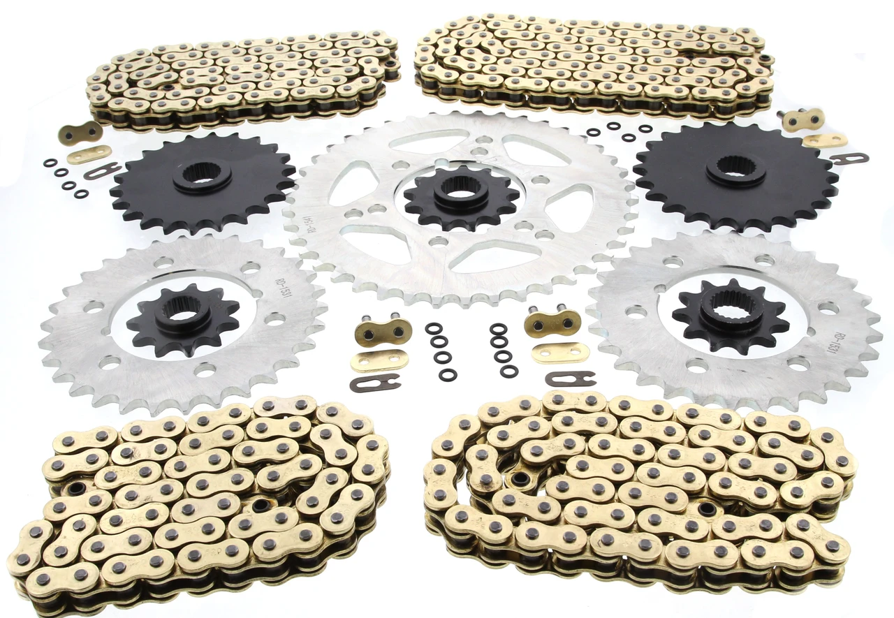 1997 Polaris Magnum 425 6X6 Gold O-Ring Chain and Sprocket Kit 64L,70L,88L,116L