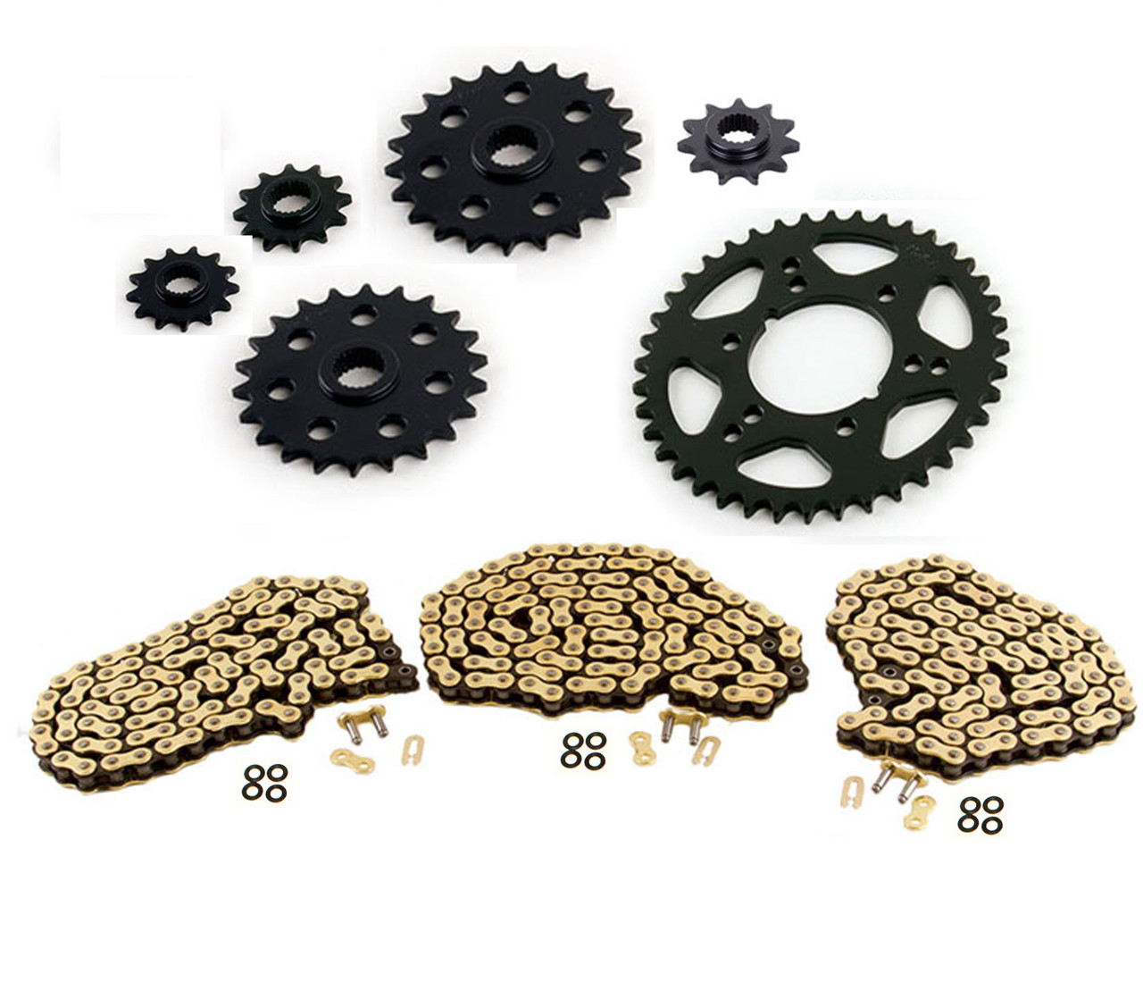 1994 1995 Polaris 300 4X4 Gold O-Ring Chain and Sprocket  520-64L,70L,88L