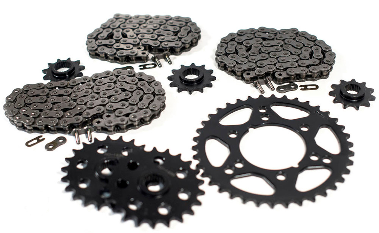 Chain & Sprockets for Polaris 500 Scrambler 4X4 1997 520-64L, 520