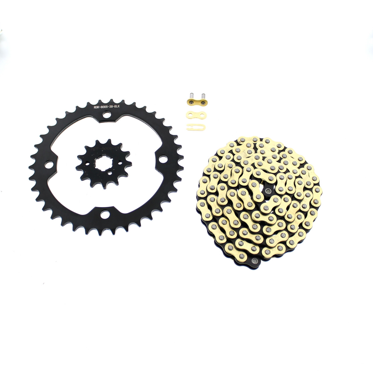 Xtreme Chain and Black Sprocket for Yamaha Raptor YFM350 2012 Gold MX 13/38 98L