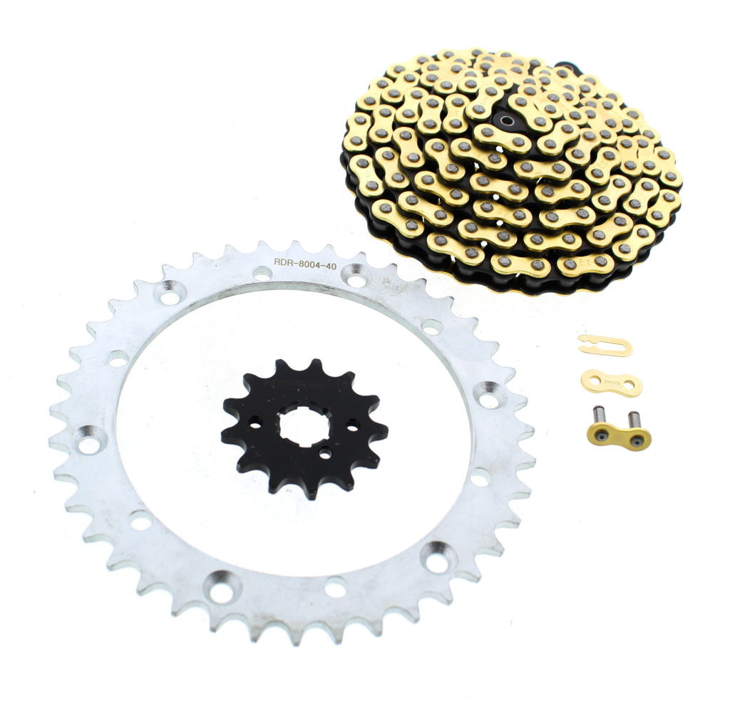 Xtreme Gold MX Chain & Silver Sprockets 13/40 98L 1999-02 Yamaha YFM 350 Warrior