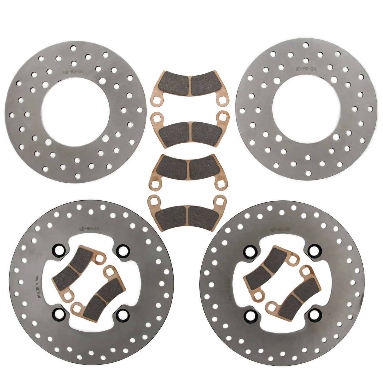 Brake Rotors & Pads Polaris Ranger Crew XP 1000 Cab 2027 Front & Rear Brakes