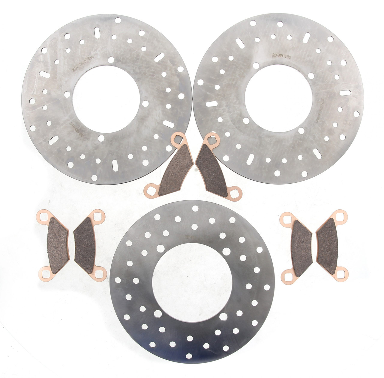 Brake Rotors and Brake Pads fit 2027 Polaris Sportsman 500 Front and Rear