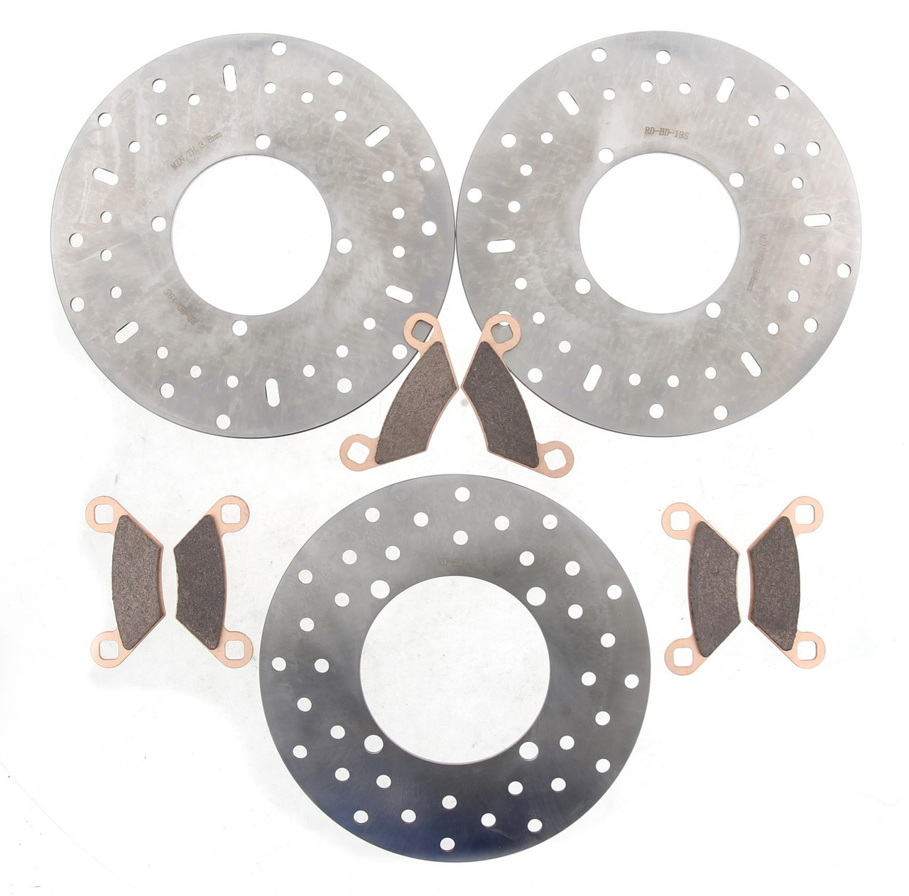 Brake Rotors and Brake Pads fit 2027 Polaris Sportsman 500 Front and Rear