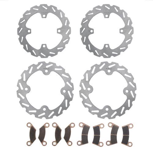 2009-2014 Polaris RZR S 800 EFI Front & Rear RipTide Brake Rotors & Brake Pads
