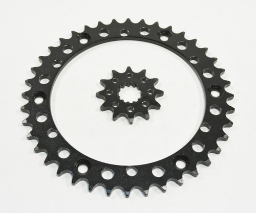 Sprockets for Yamaha Raptor 660 YFM660R 2001 - 2003 12T Front and 40T Rear Black